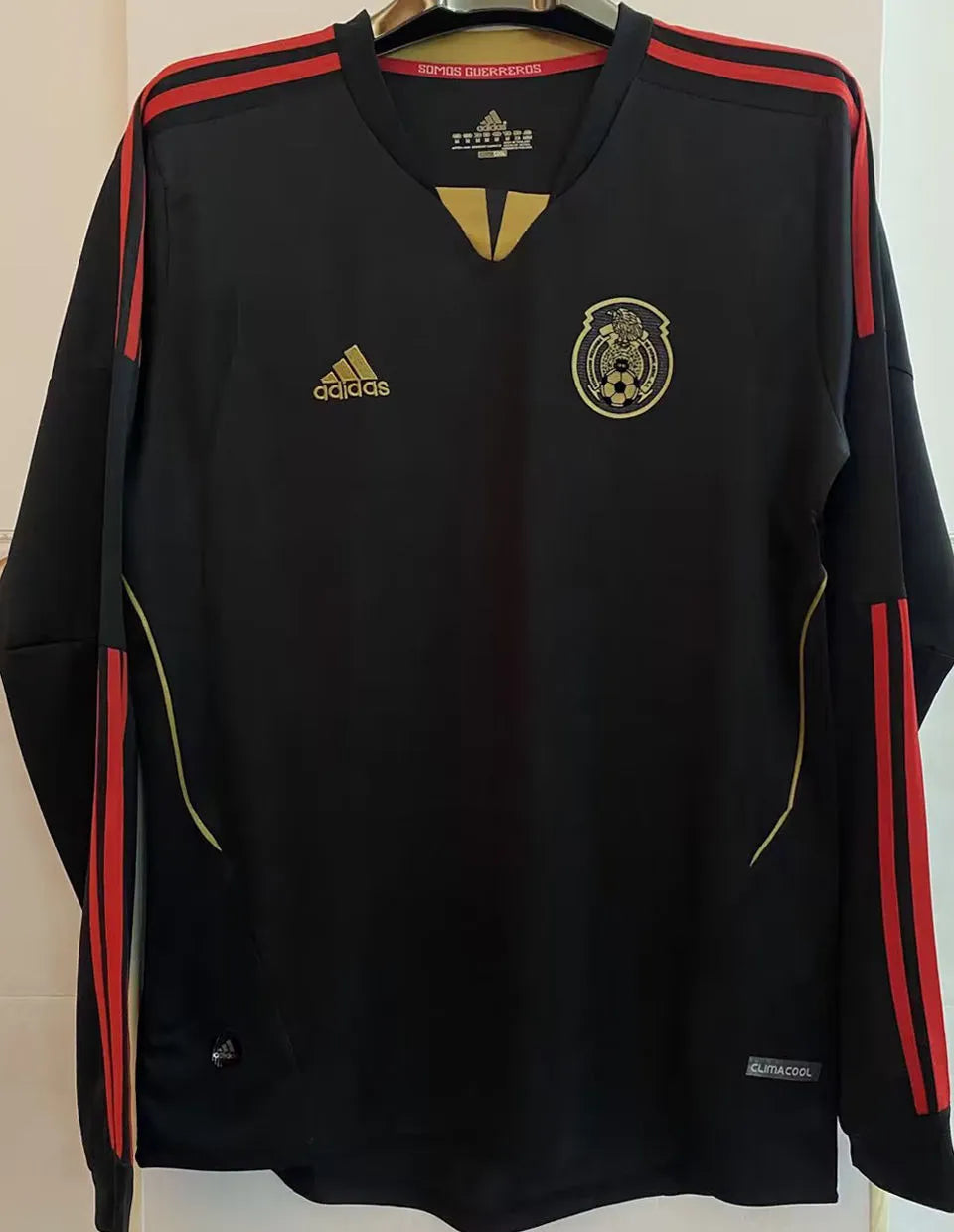2011/12 Mexico Away Black Retro Long Sleeve Jersey Front