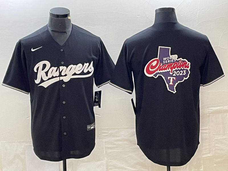 Men's Texas Rangers Black Replica Baseball Jerseys