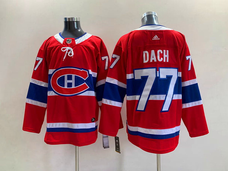 Men's Montreal Canadiens Kirby Dach #77 Red Player Game Jerseys
