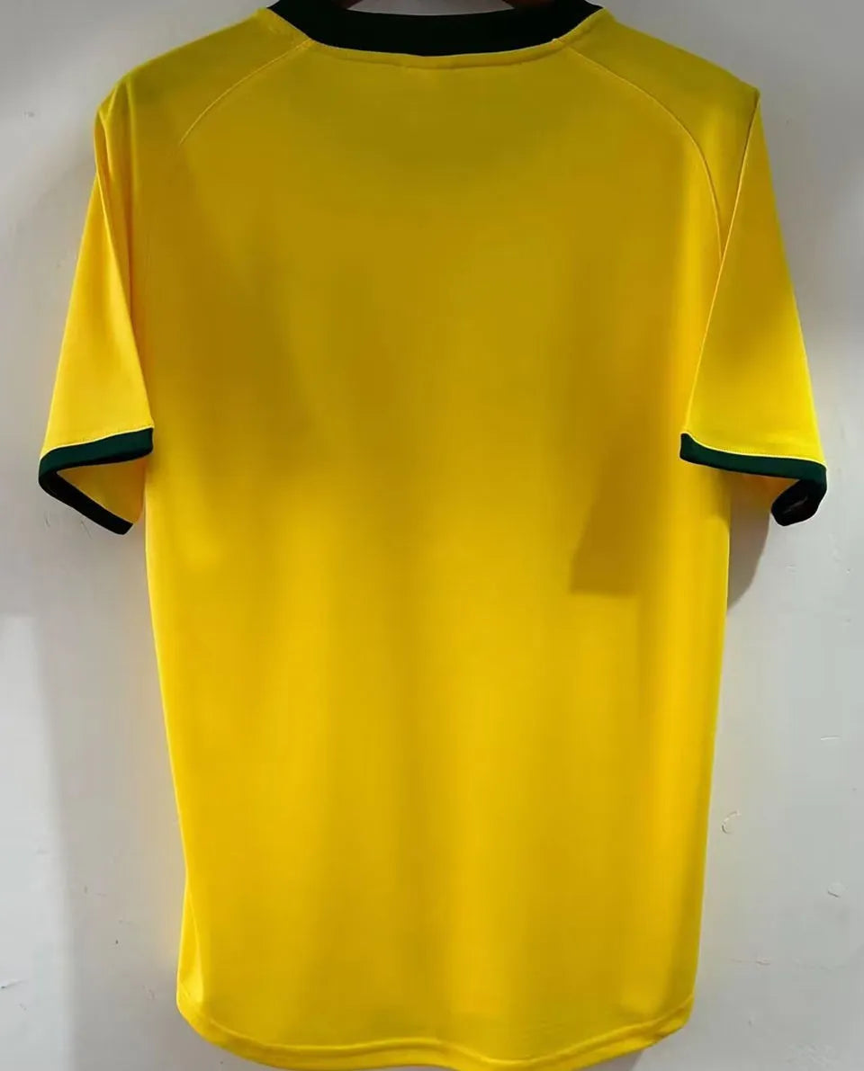 1982 Brazil Home Yellow Retro Soccer Jersey Back