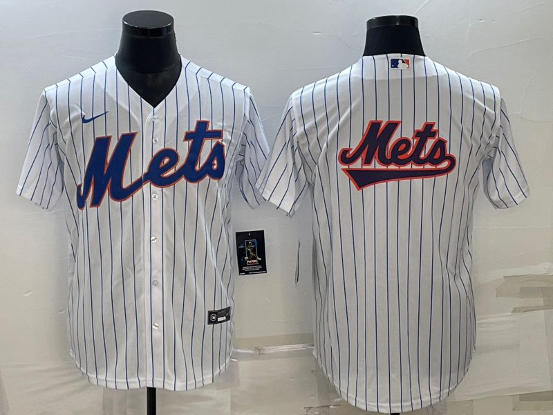 Men's New York Mets White Home Replica Team Jerseys