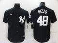 Men's New York Yankees Anthony Rizzo #48 Black Replica Baseball Jerseys