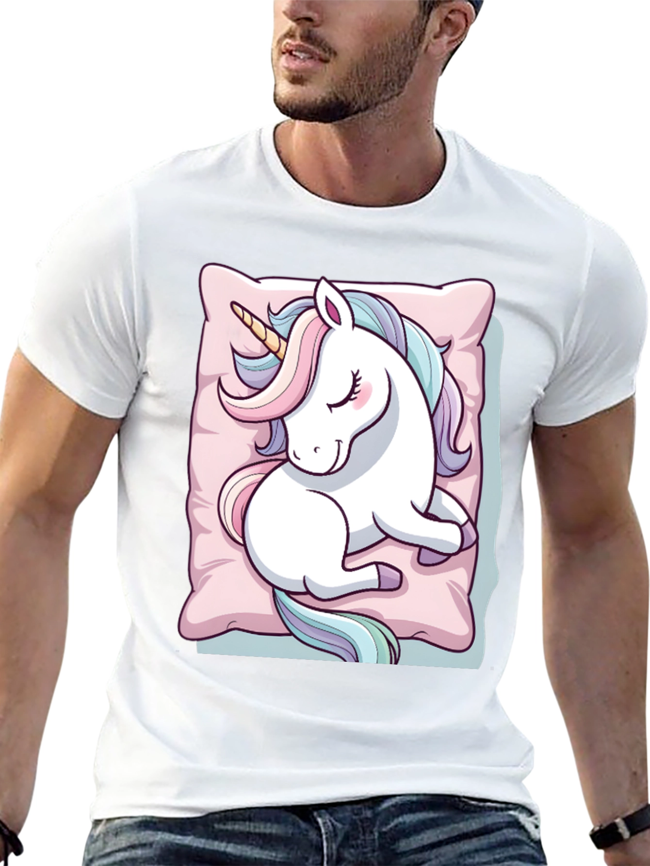 Sleeping Unicorn Graphic T-Shirt