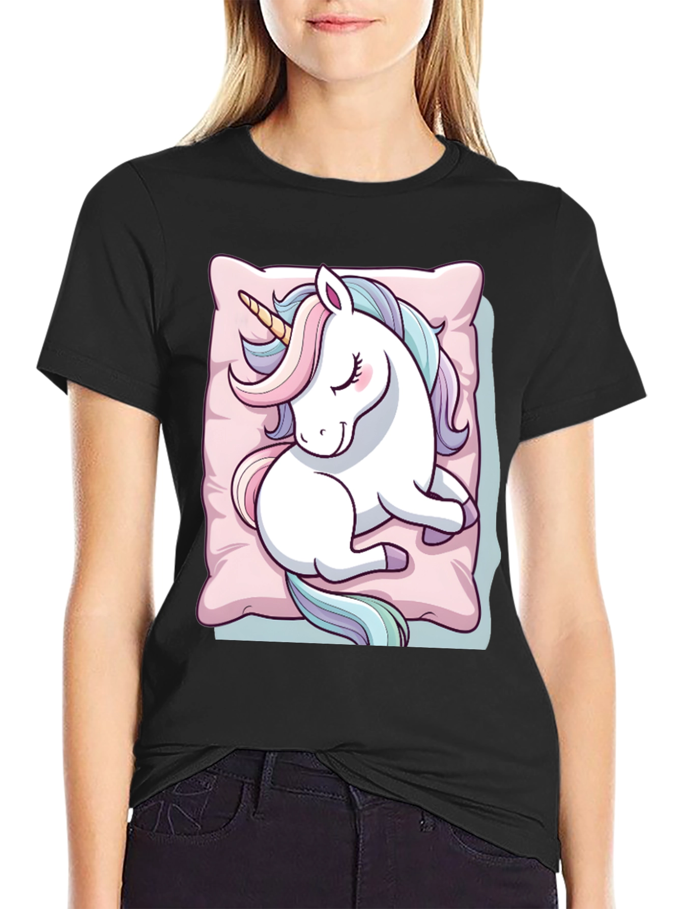 Sleeping Unicorn Graphic T-Shirt