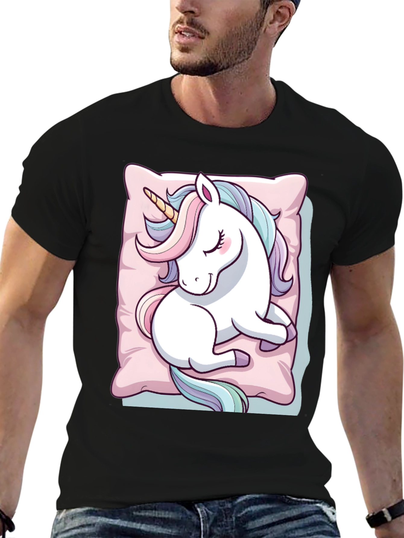 Sleeping Unicorn Graphic T-Shirt