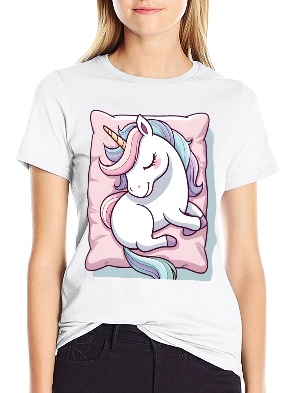 Sleeping Unicorn Graphic T-Shirt