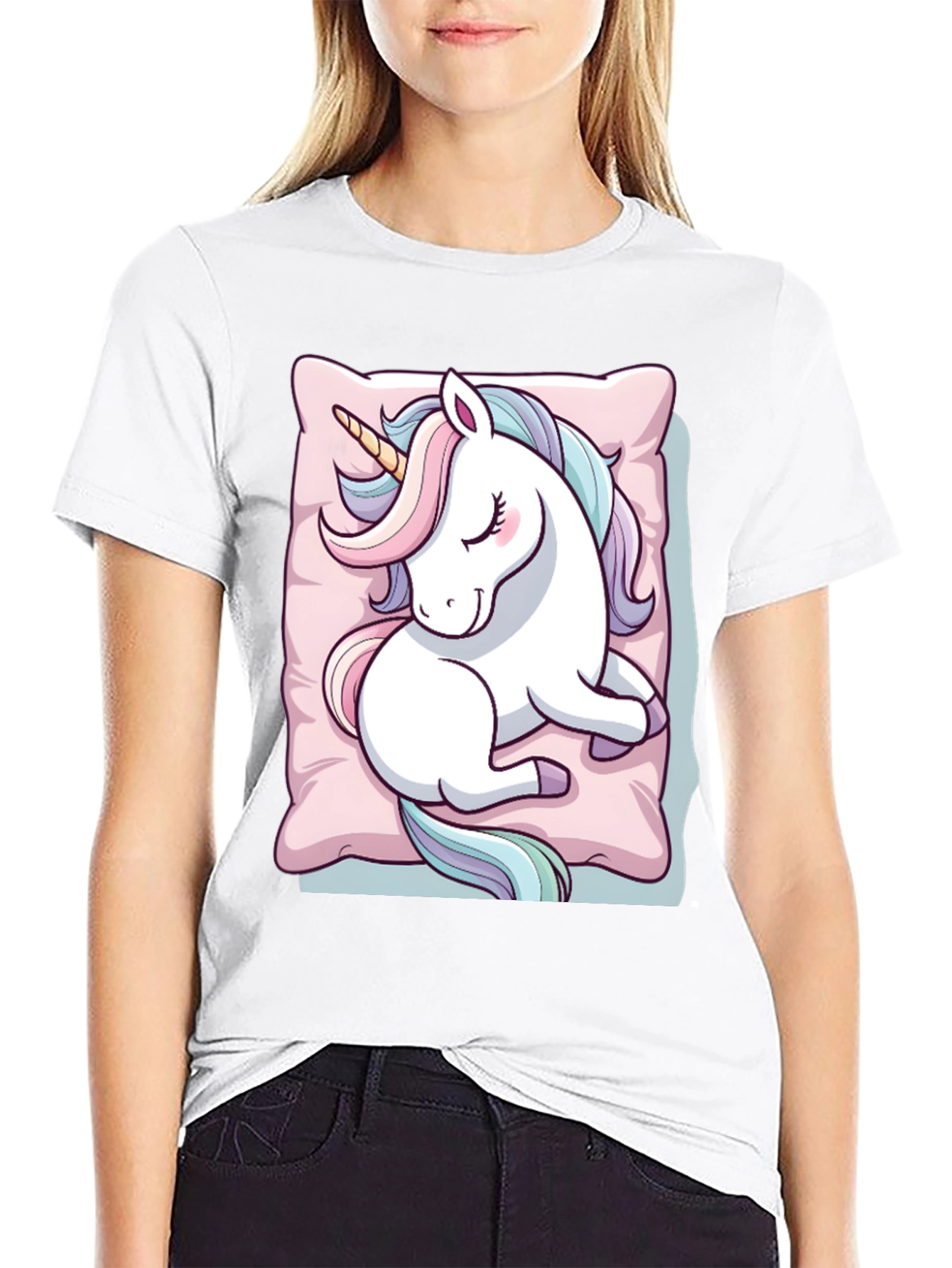 Sleeping Unicorn Graphic T-Shirt