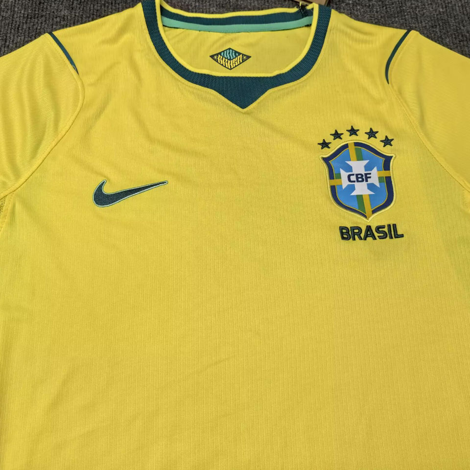 NEYMAR JR #10 Brazil 1:1 Quality Home Yellow Fans Soccer Jersey 2026/27 ★★ Item NO.: 2153185 Detail 3