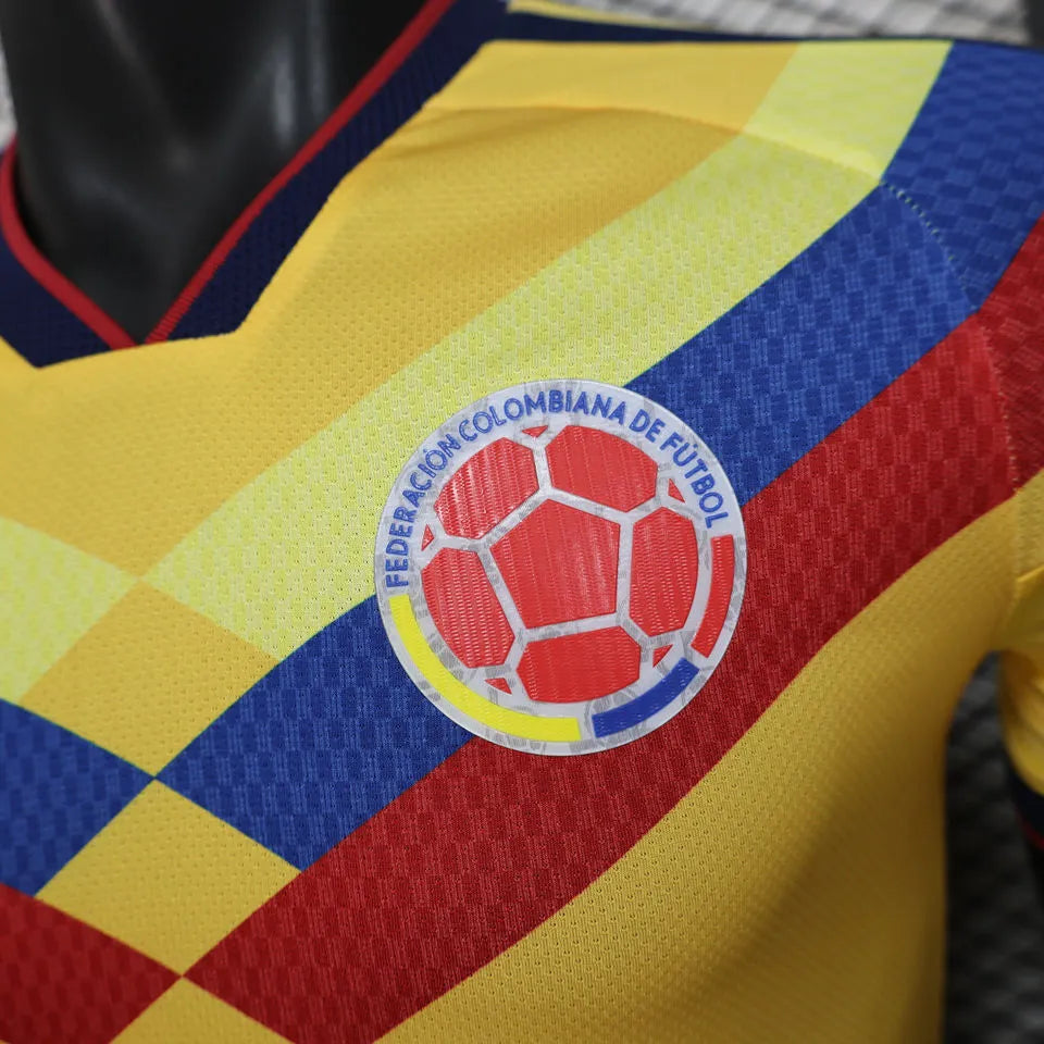 2026/27 Colombia Special Edition Yellow Player Version Soccer Jersey Detail 2