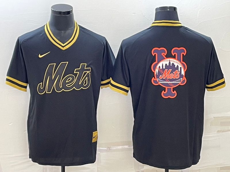 Men's New York Mets Black Replica Player Jerseys