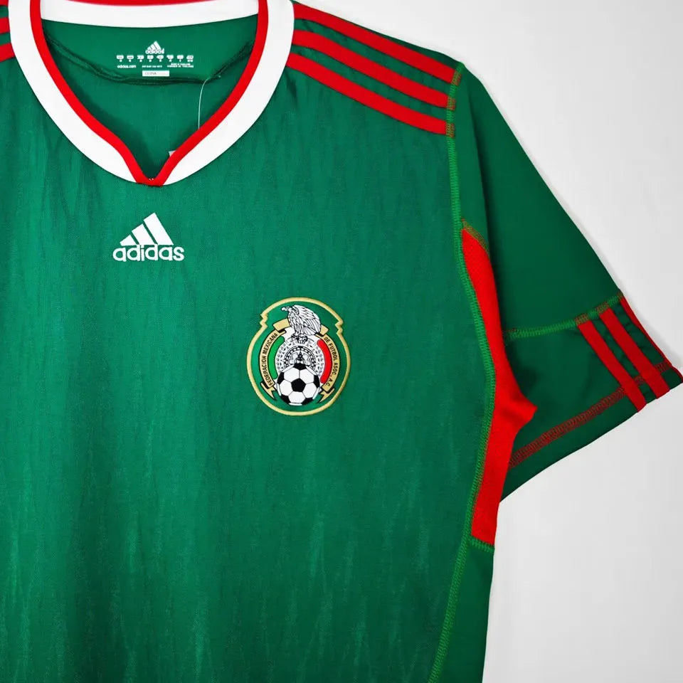 2010 Mexico Home Green Retro Soccer Jersey Detail 2