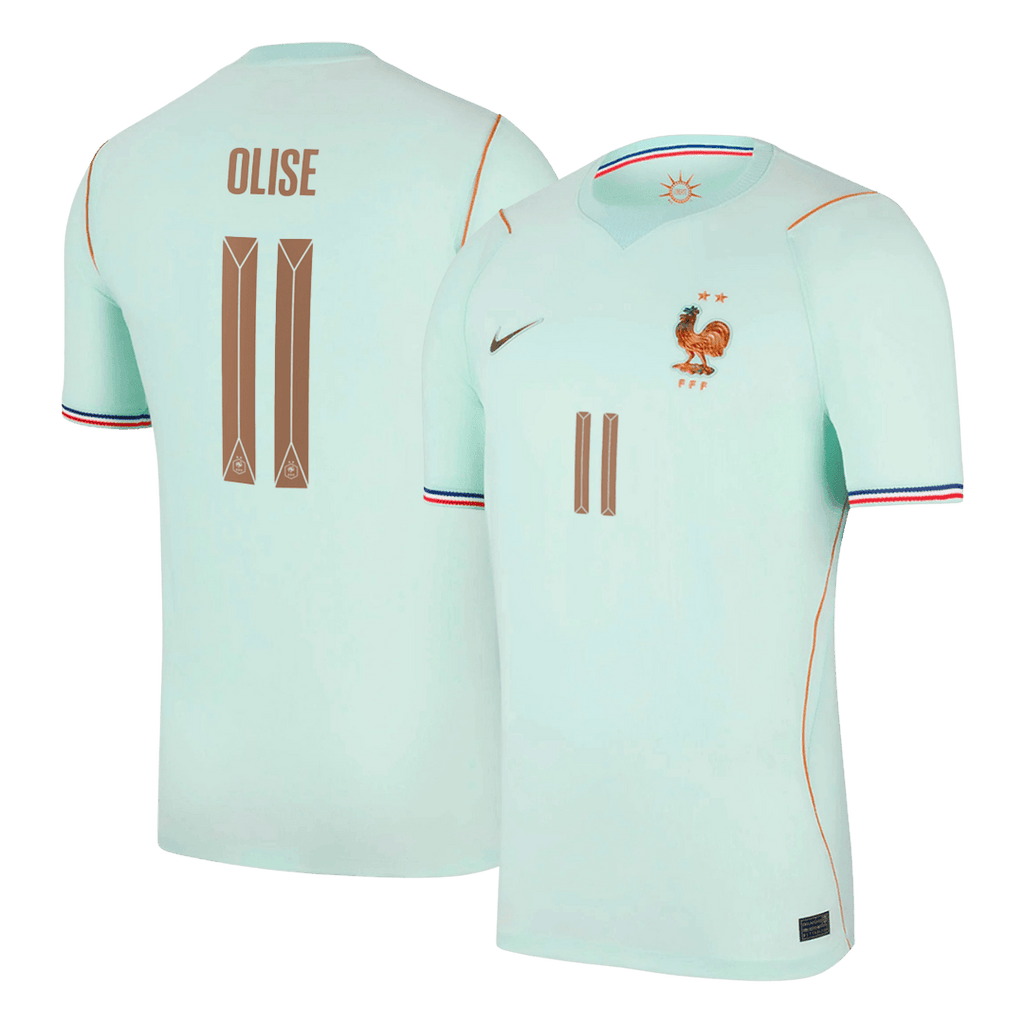 OLISE #11 France Away Soccer Jersey World Cup 2026 Blue Front