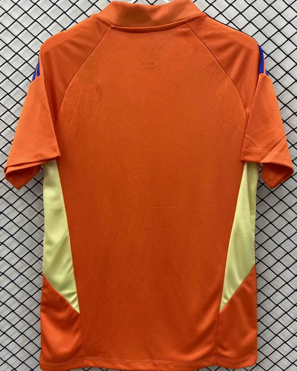 2024/25 Italy Orange Goalkeeper Fans Soccer Jersey Back