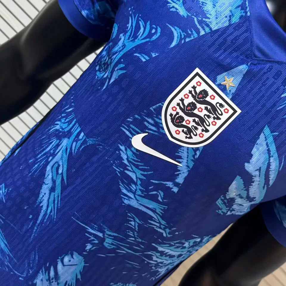 2026/27 England Blue Goalkeeper Player Version Soccer Jersey Detail 4