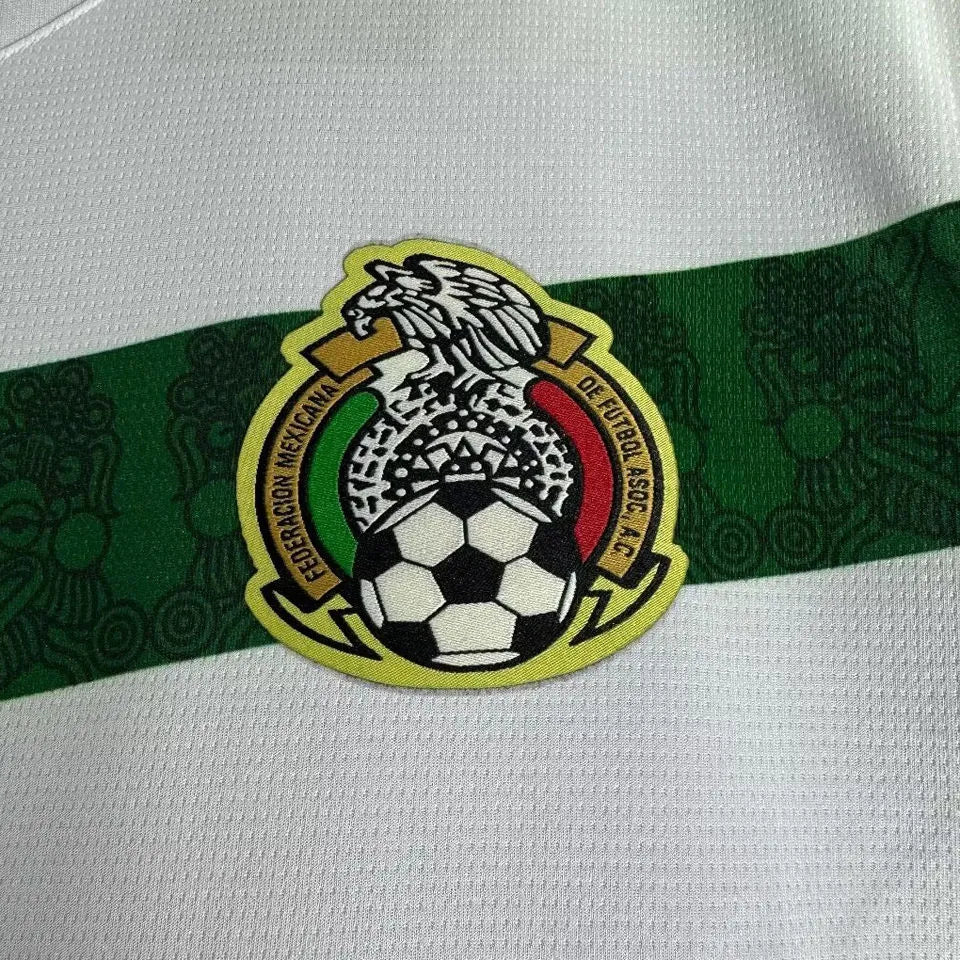 2006 Mexico Away White Retro Soccer Jersey Detail 2