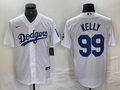 Men's Los Angeles Dodgers Joe Kelly #99 White Replica Player Jerseys