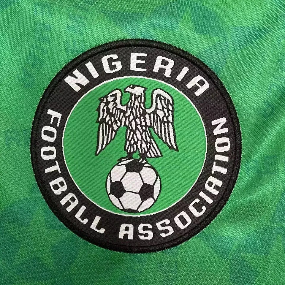 1994/95 Nigeria Home Green Retro Soccer Jersey Detail 2