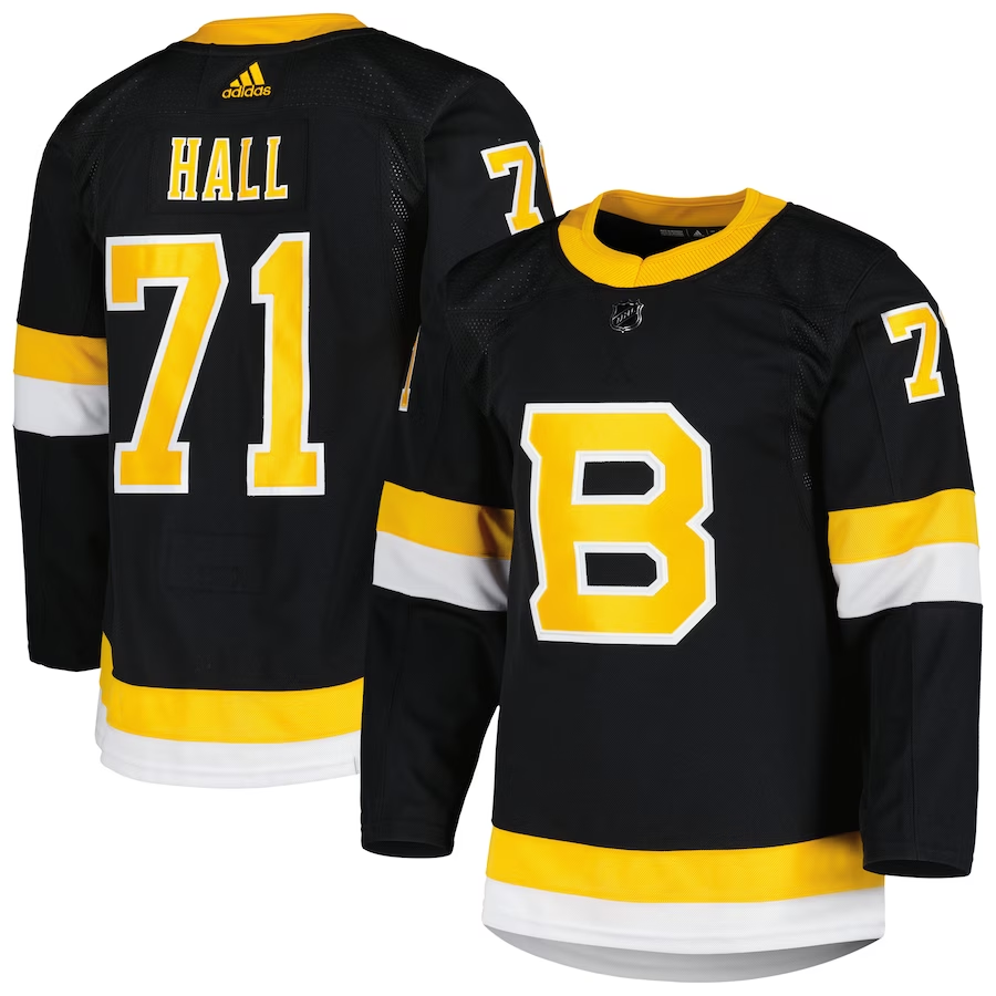 Men's Boston Bruins Taylor Hall #71 Black Replica Jerseys