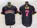 Men's San Diego Padres Ha-Seong Kim #7 Black Replica Player Jerseys