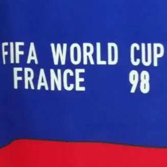 1998 France Home Blue Retro Soccer Jersey (Have CUP FRAMCE 98 有右胸小字) Back