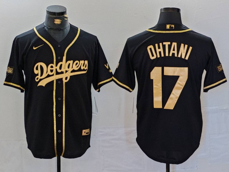 Men's Los Angeles Dodgers Shohei Ohtani #17 Black Game Team Jerseys