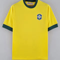 1970 Brazil Home Yellow Retro Soccer Jersey Front