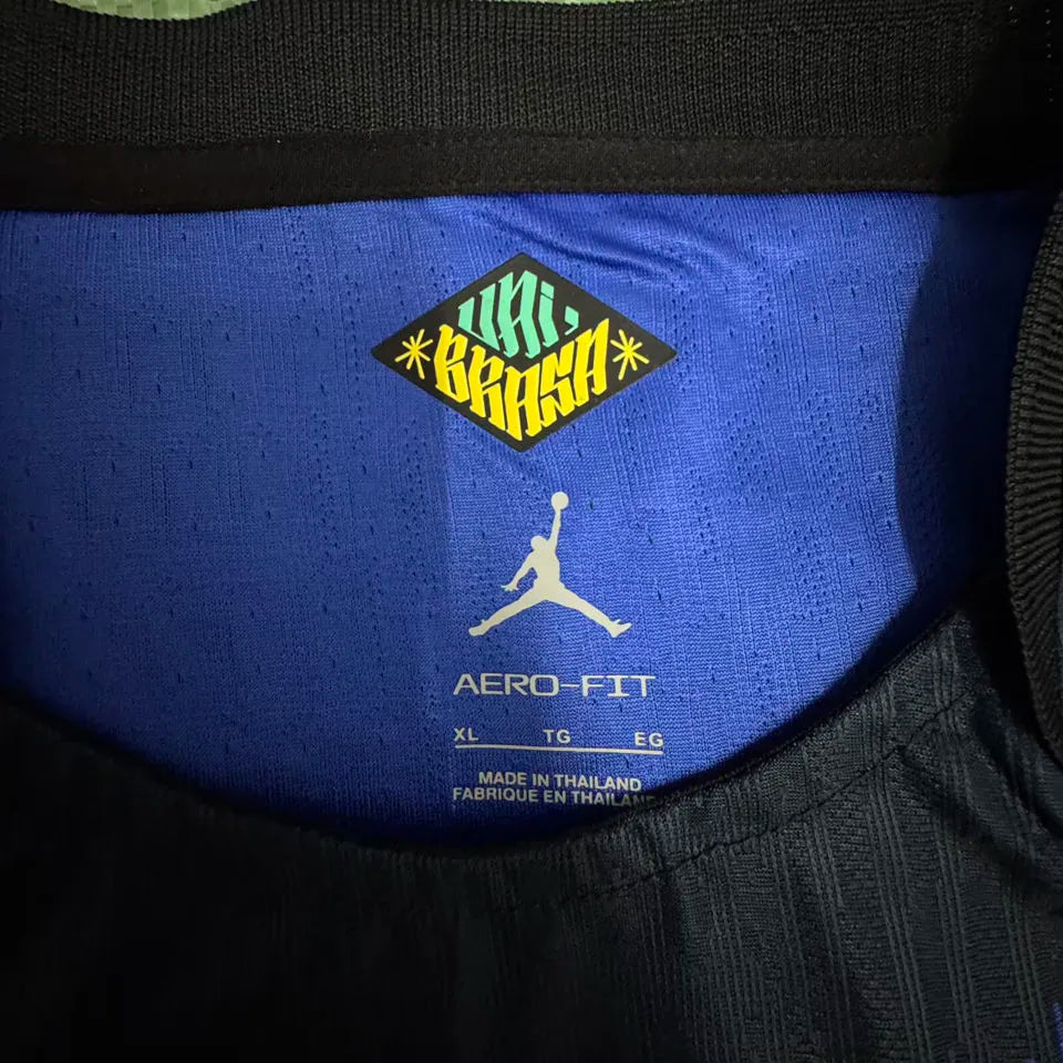 NEYMAR JR #10 Brazil Away Blue Player Version Soccer Jersey 2026/27 ★★ Detail 4