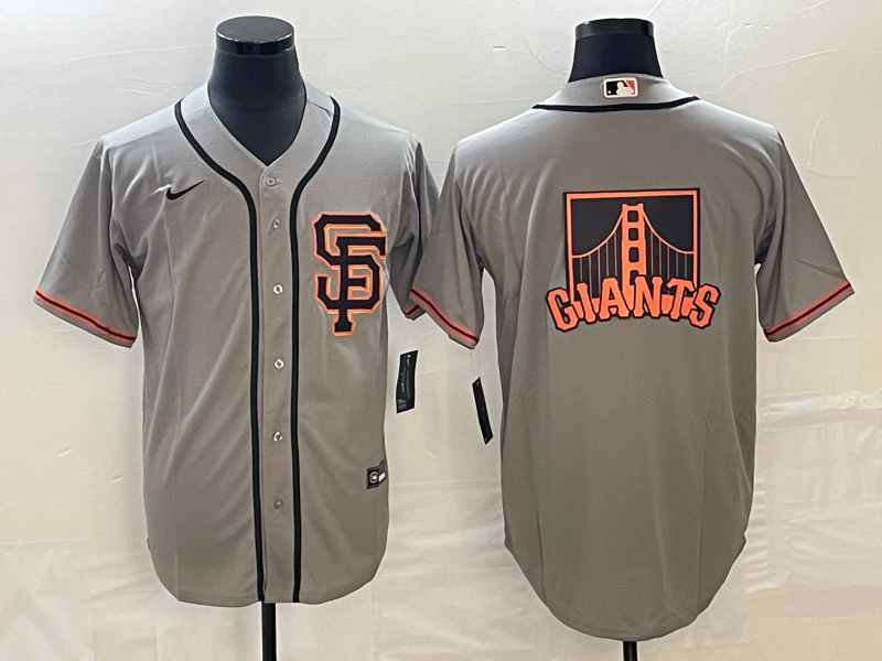 Men's San Francisco Giants Gray Road Replica Player Jerseys