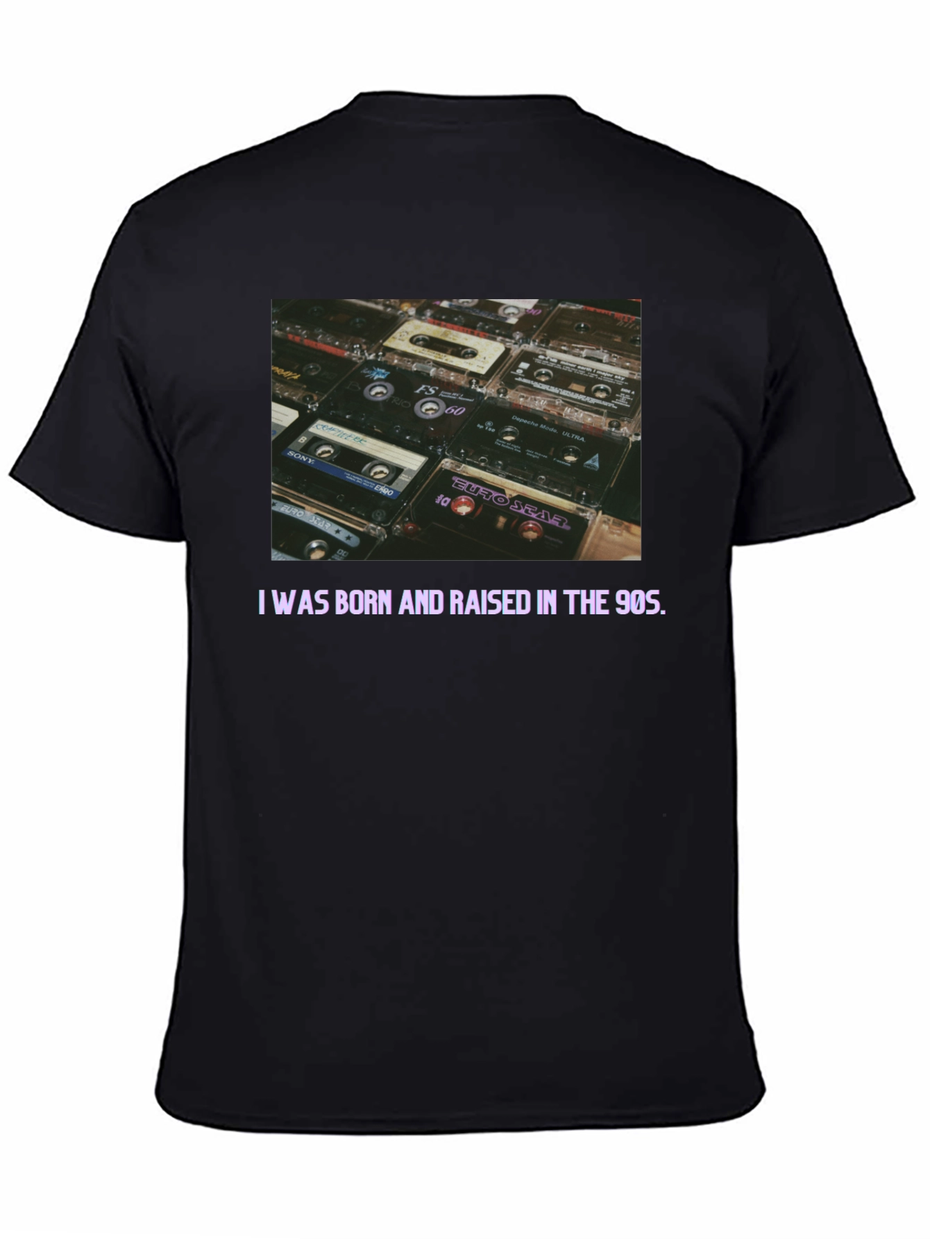 90s Cassette Tape Black T-Shirt