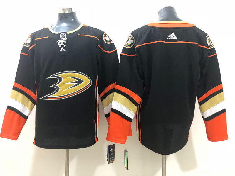 Men's Anaheim Ducks Black Breakaway Home Blank Jerseys