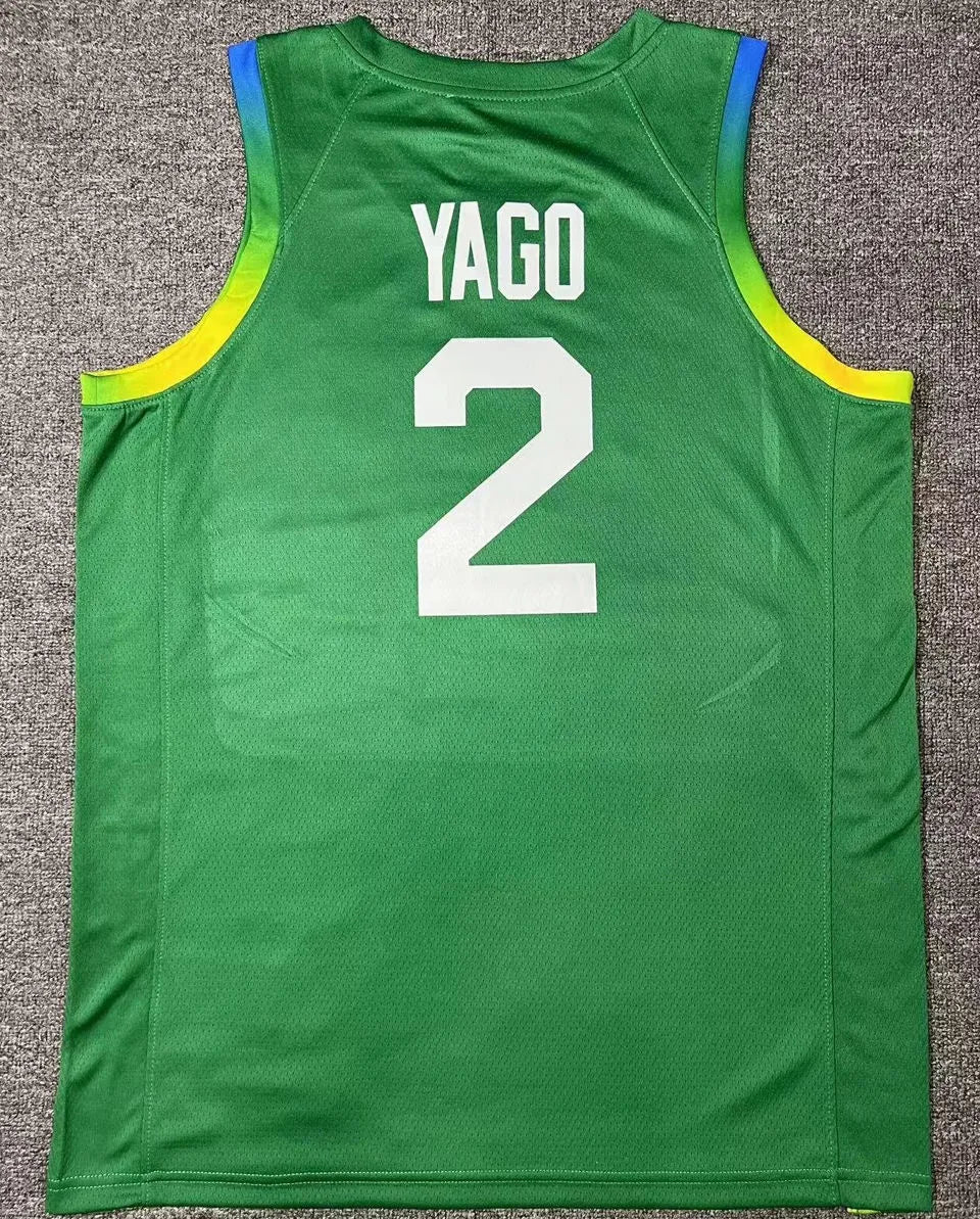 2024 Brazil Team YAGO #2 Green Jersey Back