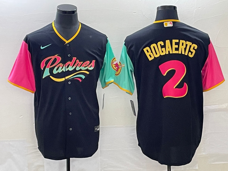 Men's San Diego Padres Xander Bogaerts #2 Black City Connect Replica Player Jerseys