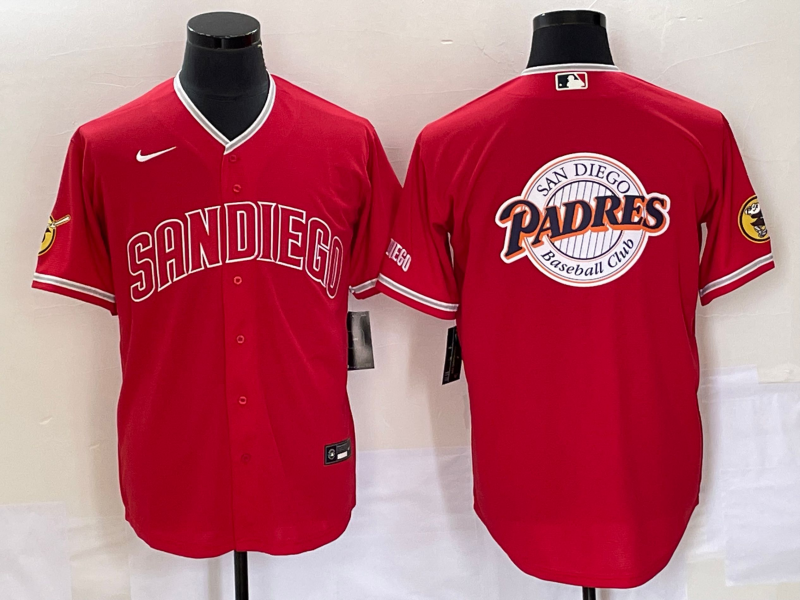 Men's San Diego Padres Red Replica Player Jerseys