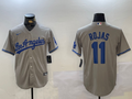 Men's Los Angeles Dodgers Miguel Rojas #11 Gray Replica Game Jerseys