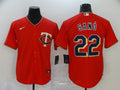 Men's Minnesota Twins Miguel Sano #22 Red Replica Baseball Jerseys