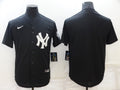 Men's New York Yankees Black Replica Blank Jerseys