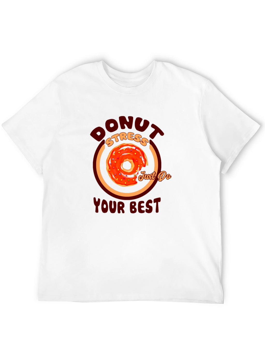 Donut Stress Graphic T-Shirt - Motivational Tee