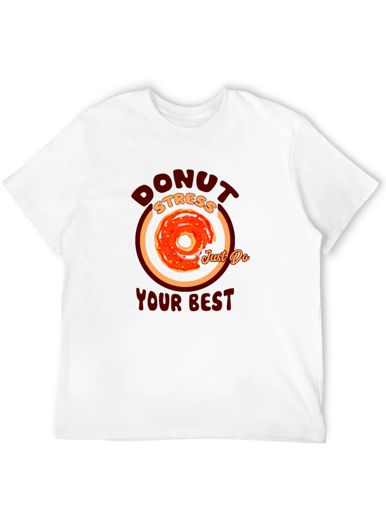 Donut Stress Graphic T-Shirt - Motivational Tee