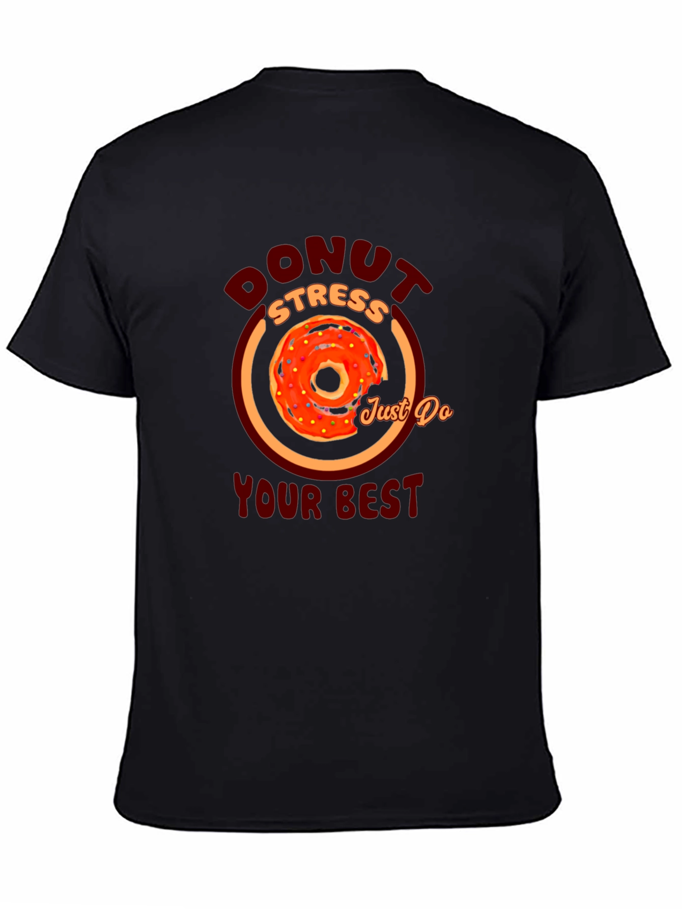 Donut Stress Graphic T-Shirt - Motivational Tee