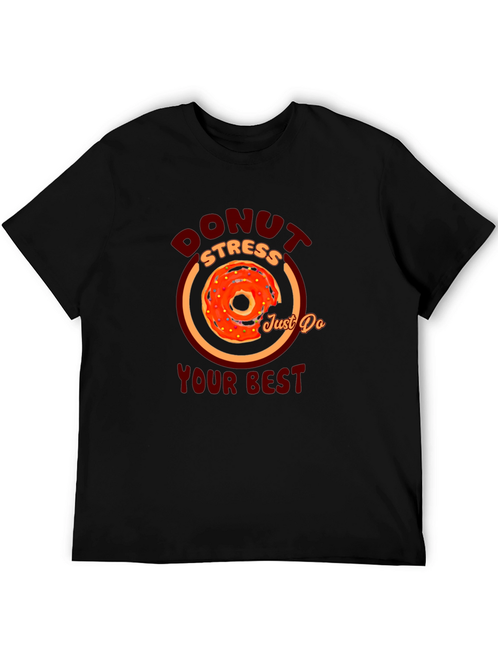 Donut Stress Graphic T-Shirt - Motivational Tee