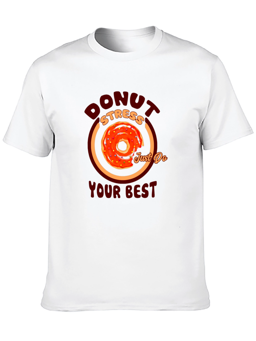 Donut Stress Graphic T-Shirt - Motivational Tee