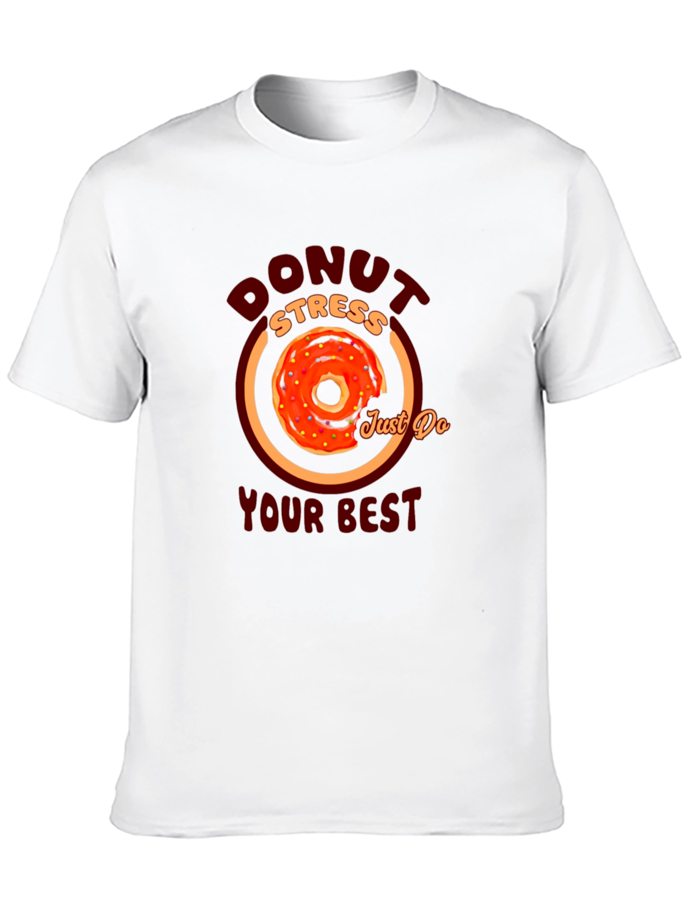 Donut Stress Graphic T-Shirt - Motivational Tee
