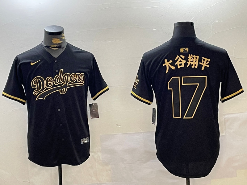 Men's Los Angeles Dodgers Shohei Ohtani #17 Black Team Player Jerseys