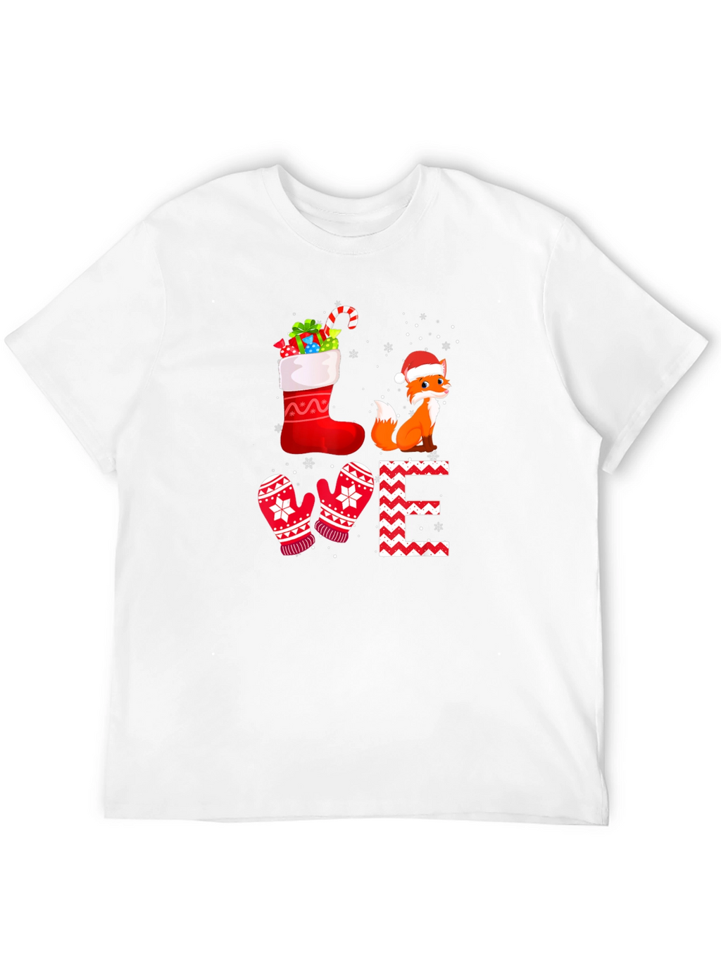Christmas Fox Graphic T-Shirt