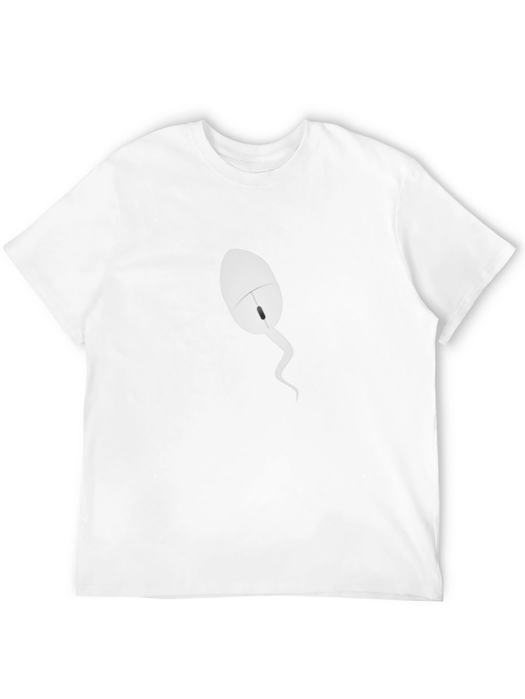 Funny Computer Mouse Tail T-Shirt - Black