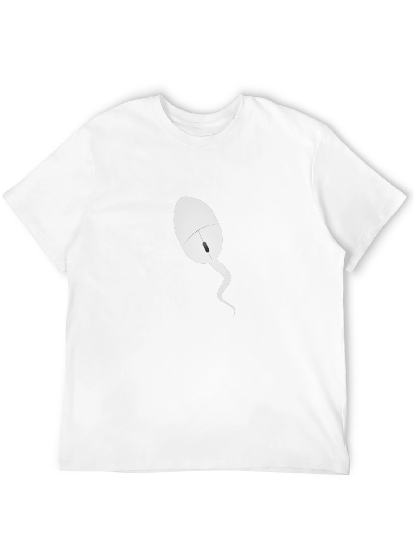 Funny Computer Mouse Tail T-Shirt - Black