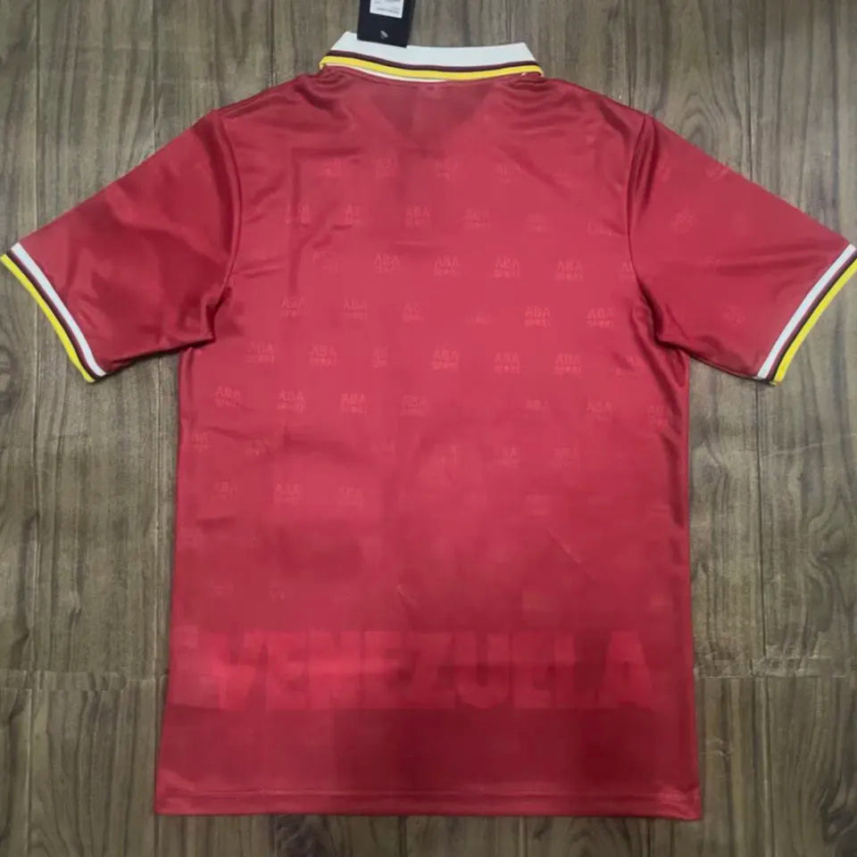 1998 Venezuela Home Red Retro Soccer Jersey Back