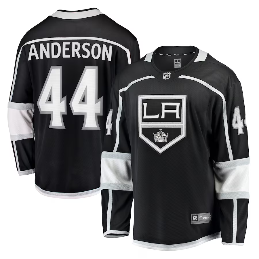 Men's Los Angeles Kings Mikey Anderson #44 Black Home Breakaway Player Jerseys