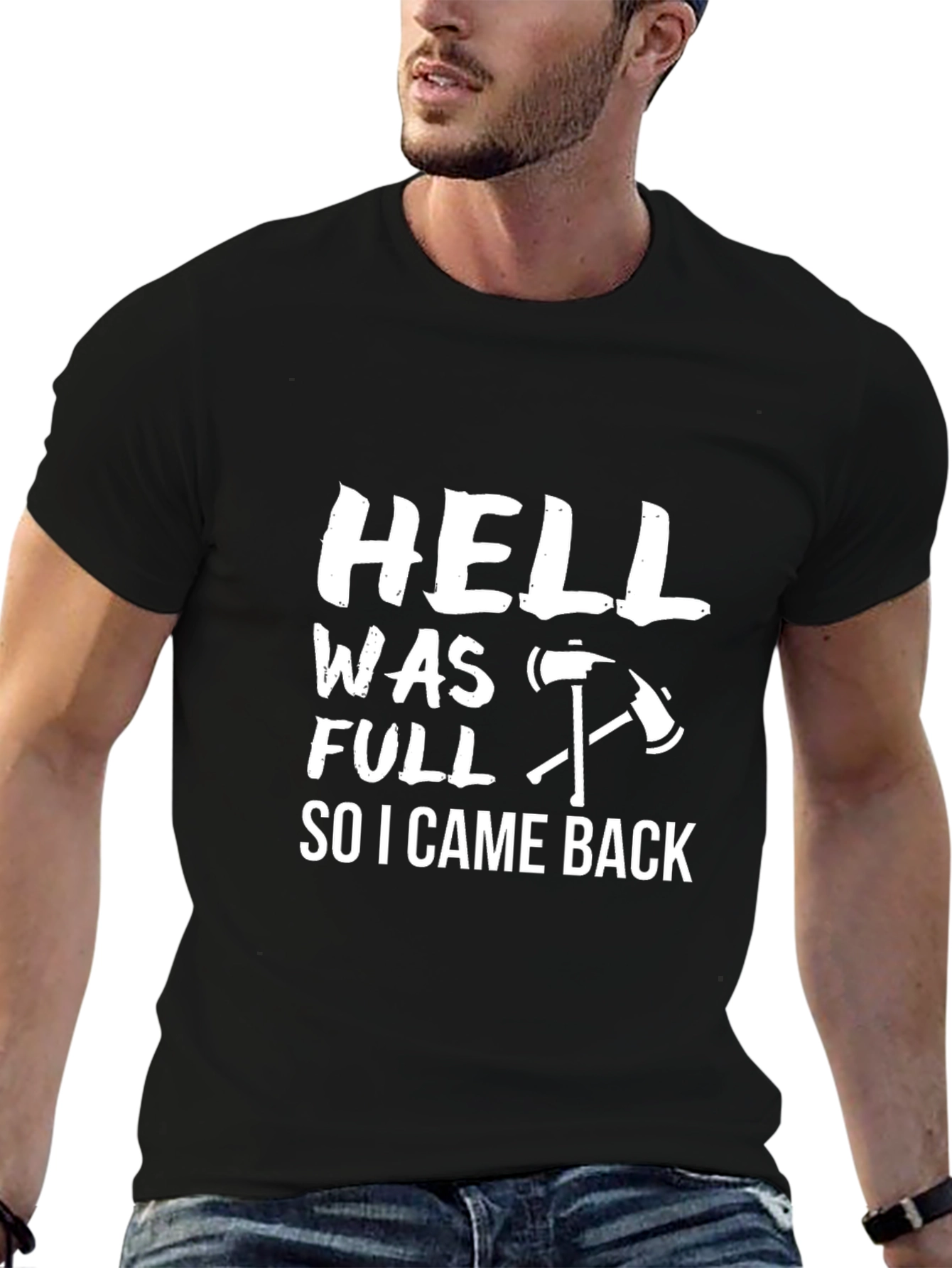 Hell Was Full Graphic Tee - Black T-Shirt