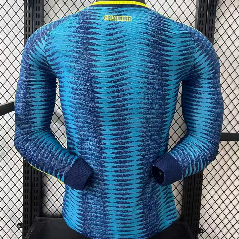 2026/27 Colombia Away Player Version Long Sleeve Soccer Jersey Back